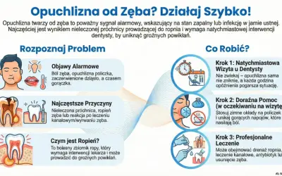 Opuchlizna od zęba trzonowego to sygnał zapalenia. Objawy: ból, gorączka. Przyczyny: próchnica, ropień. Działaj szybko: wizyta u dentysty, zimne okłady.
