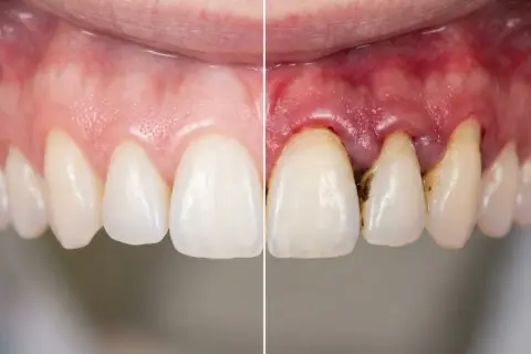 Zdrowe dziąsła vs. zapalenie przyzębia. Dowiedz się, czym jest periodontologia i jak dbać o zdrowie jamy ustnej.