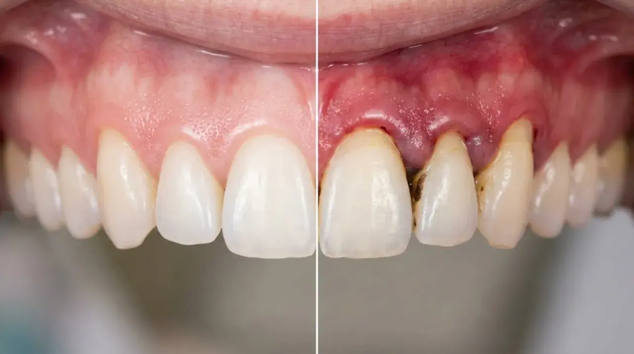 Zdrowe dziąsła vs. zapalenie przyzębia. Dowiedz się, czym jest periodontologia i jak dbać o zdrowie jamy ustnej.